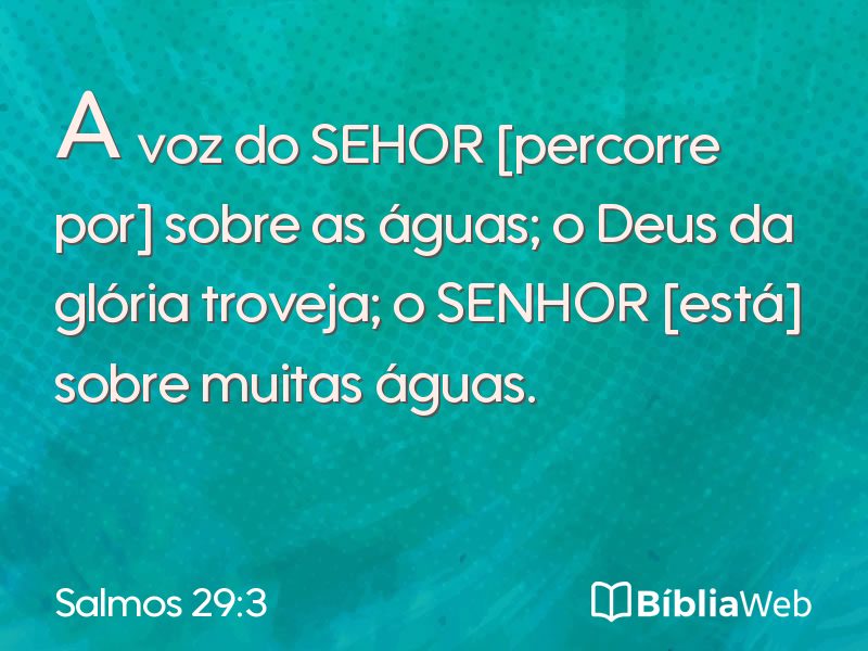 Salmos 29:3 em imagem para compartilhar