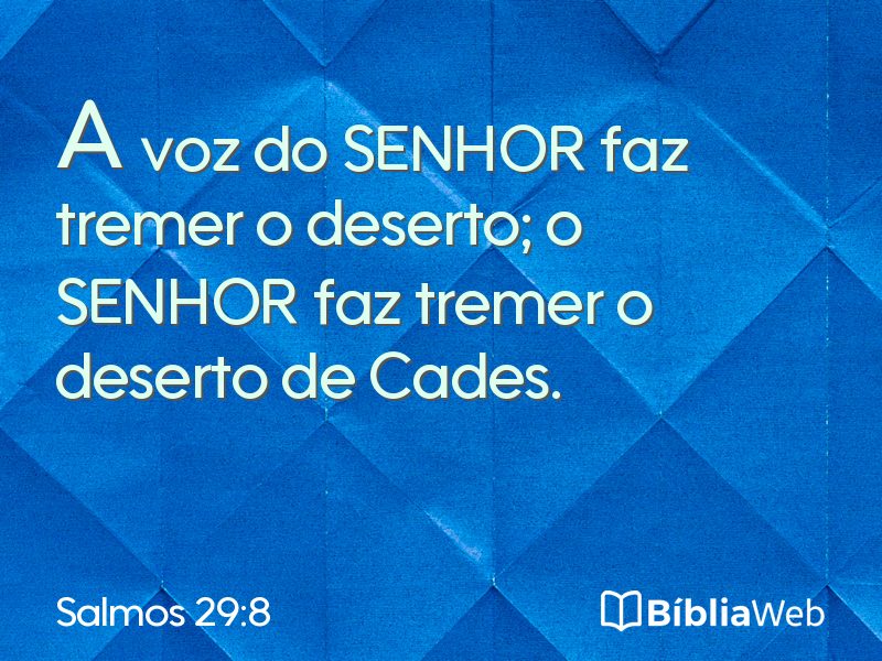 Salmos 29:8 em imagem para compartilhar