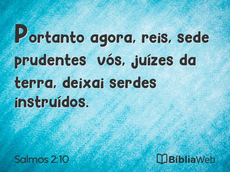 Salmos 2:10 em imagem para compartilhar