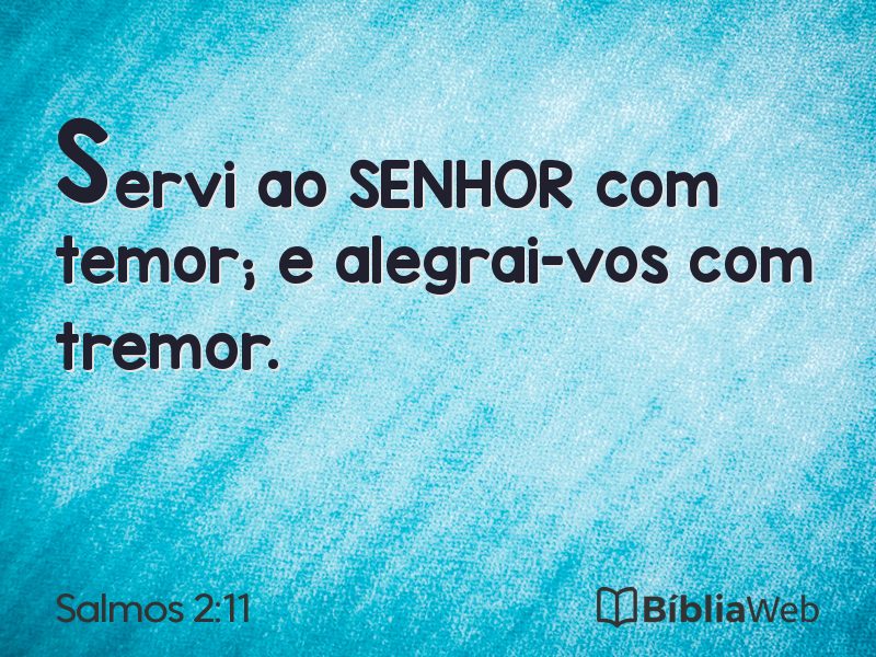 Salmos 2:11 em imagem para compartilhar