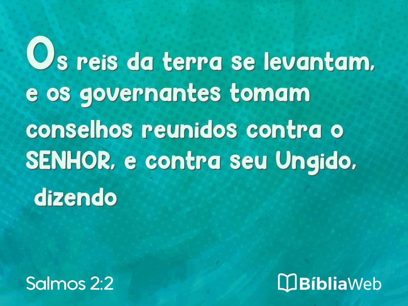 Salmos 2:2 em imagem para compartilhar