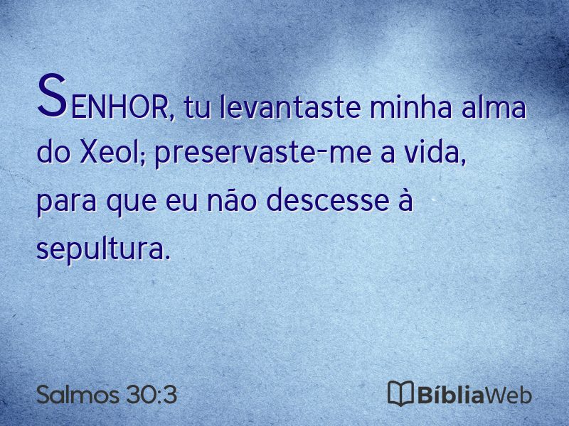Salmos 30:3 em imagem para compartilhar