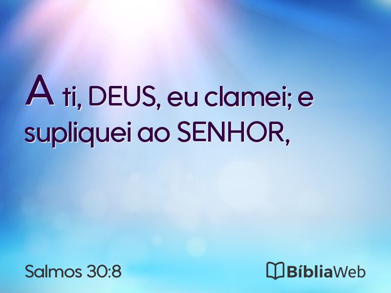 Salmos 30:8 em imagem para compartilhar