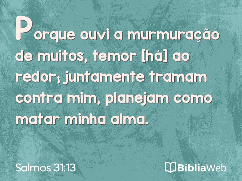 Salmos 31:13 em imagem para compartilhar