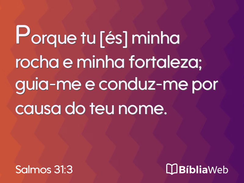Salmos 31:3 em imagem para compartilhar