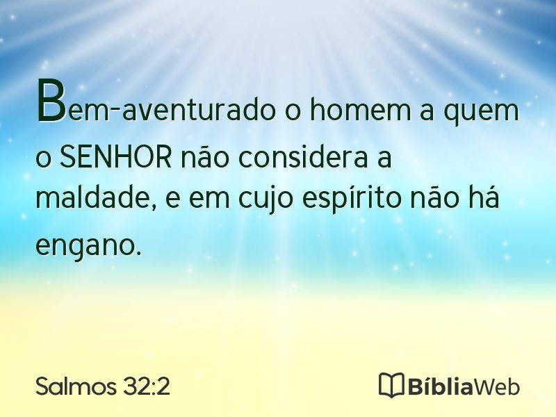 Salmos 32:2 em imagem para compartilhar