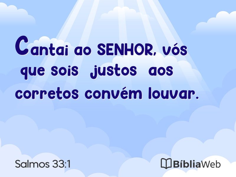Salmos 33:1 em imagem para compartilhar