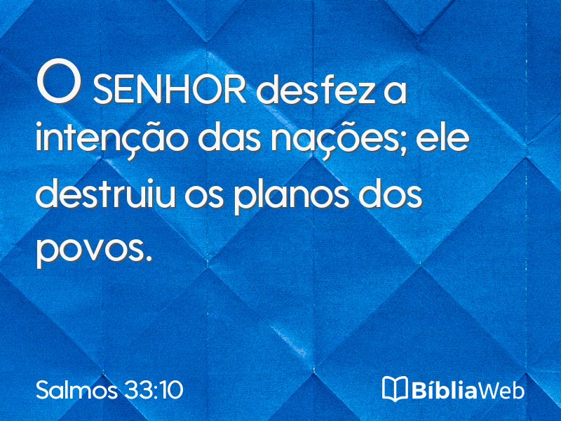 Salmos 33:10 em imagem para compartilhar