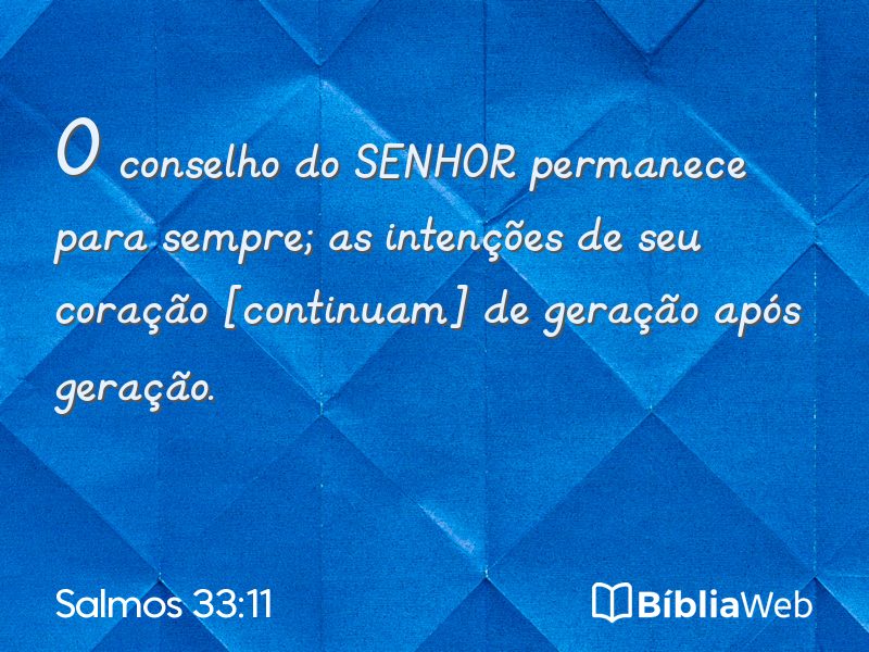 Salmos 33:11 em imagem para compartilhar