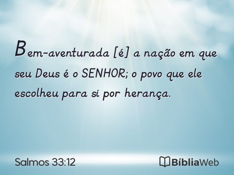 Salmos 33:12 em imagem para compartilhar