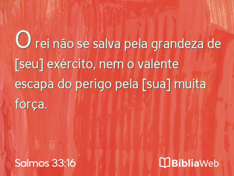 Salmos 33:16 em imagem para compartilhar