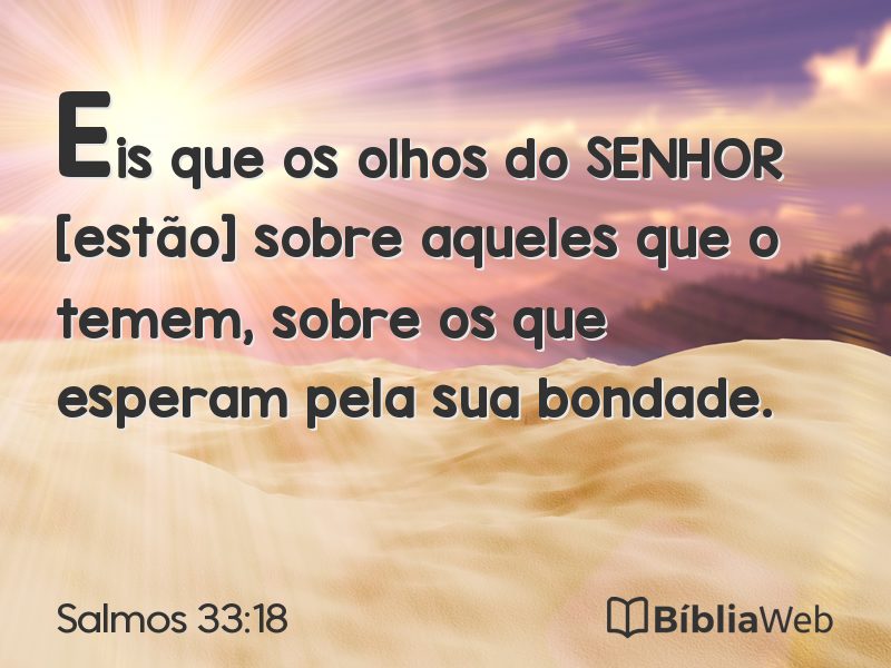 Salmos 33:18 em imagem para compartilhar