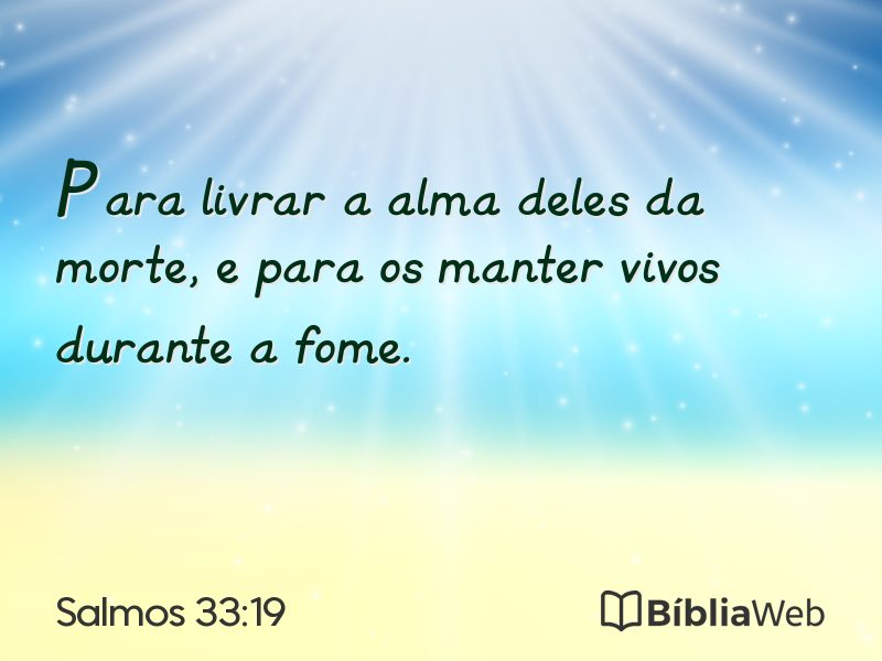 Salmos 33:19 em imagem para compartilhar