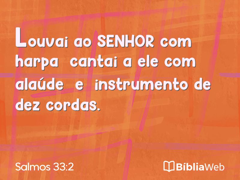 Salmos 33:2 em imagem para compartilhar