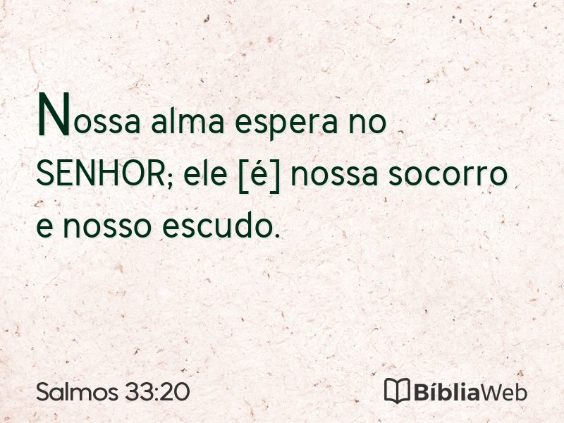 Salmos 33:20 em imagem para compartilhar