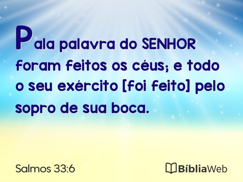 Salmos 33:6 em imagem para compartilhar