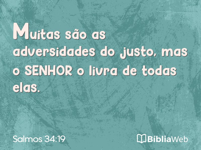 Salmos 34:19 em imagem para compartilhar