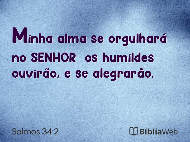 Salmos 34:2 em imagem para compartilhar