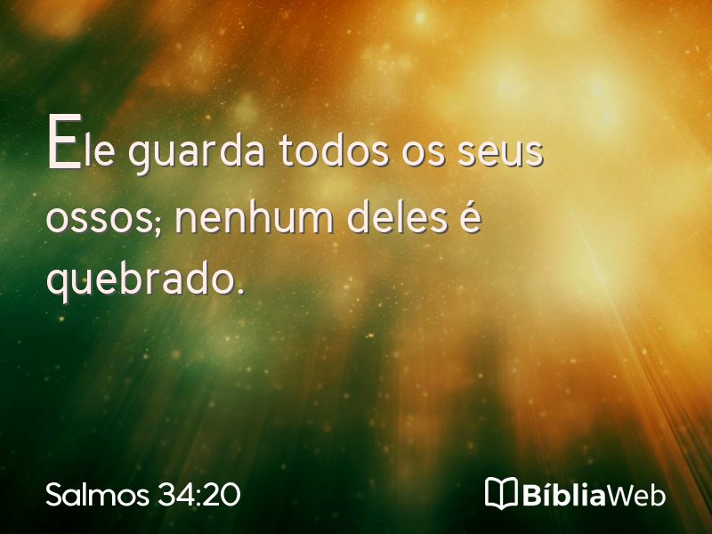 Salmos 34:20 em imagem para compartilhar