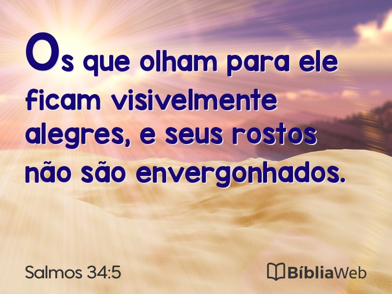 Salmos 34:5 em imagem para compartilhar