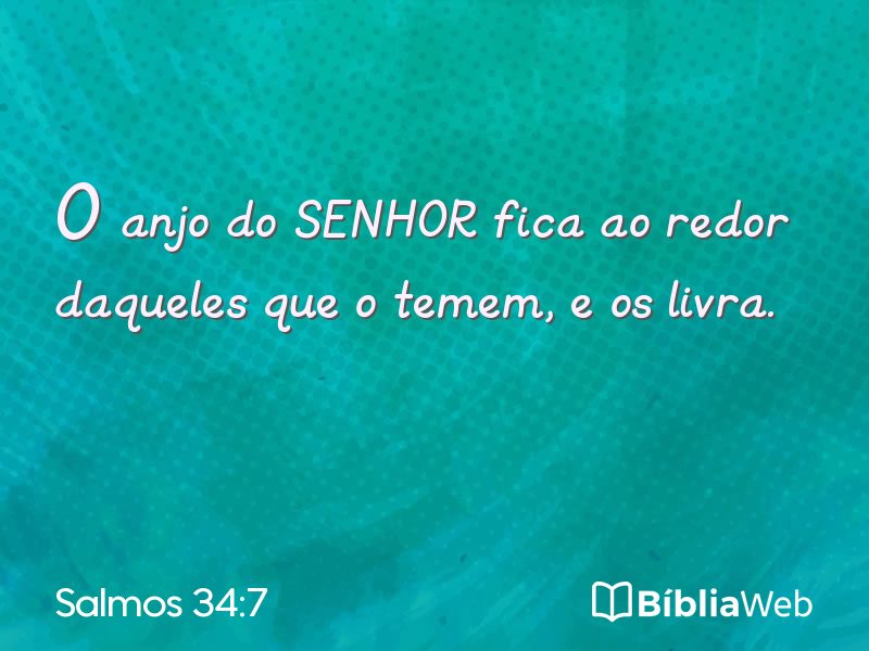 Salmos 34:7 em imagem para compartilhar