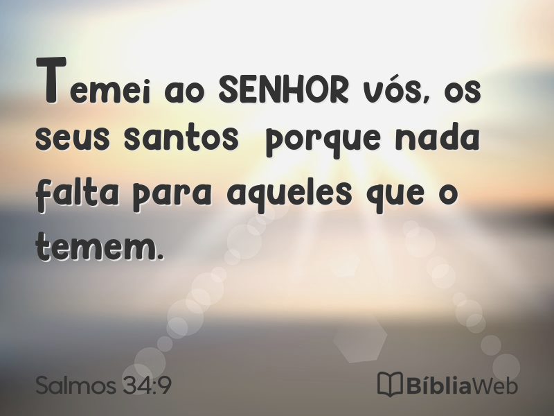 Salmos 34:9 em imagem para compartilhar