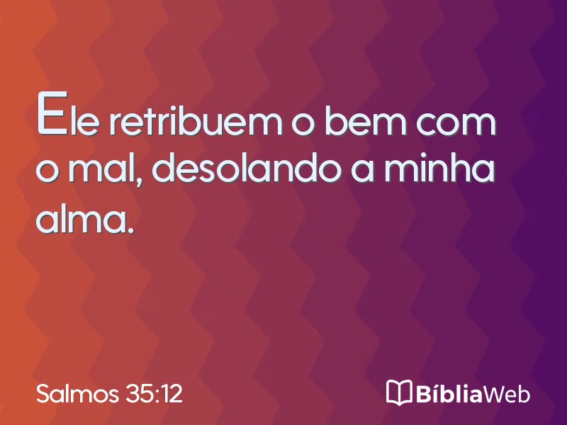 Salmos 35:12 em imagem para compartilhar