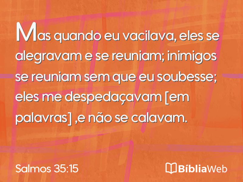 Salmos 35:15 em imagem para compartilhar