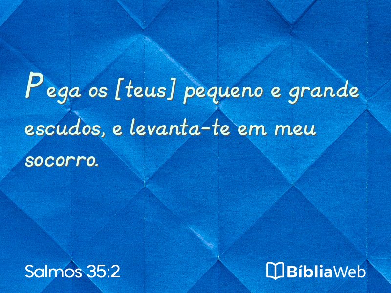 Salmos 35:2 em imagem para compartilhar