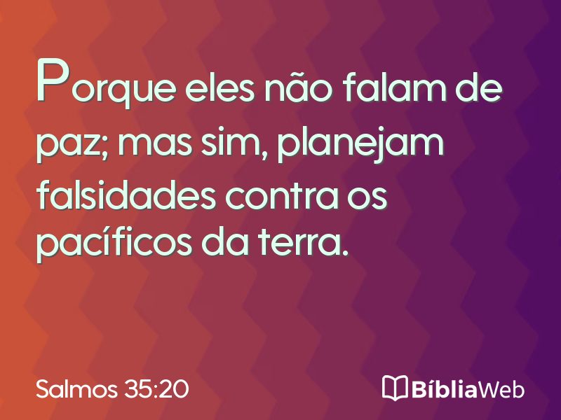 Salmos 35:20 em imagem para compartilhar