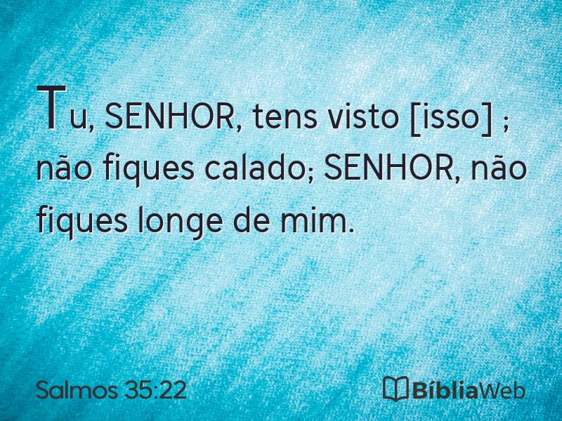 Salmos 35:22 em imagem para compartilhar