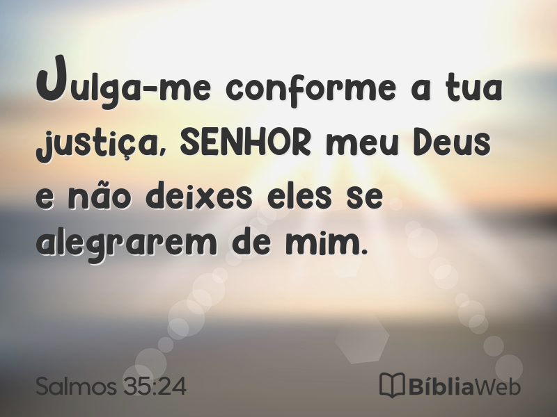 Salmos 35:24 em imagem para compartilhar
