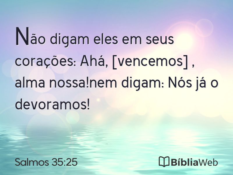 Salmos 35:25 em imagem para compartilhar