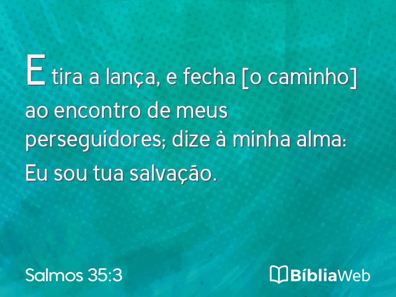 Salmos 35:3 em imagem para compartilhar