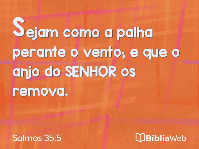 Salmos 35:5 em imagem para compartilhar