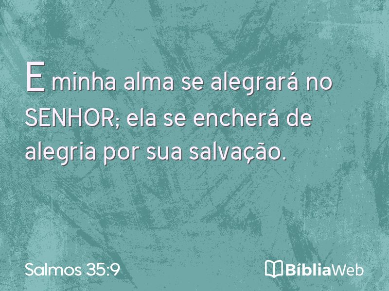 Salmos 35:9 em imagem para compartilhar