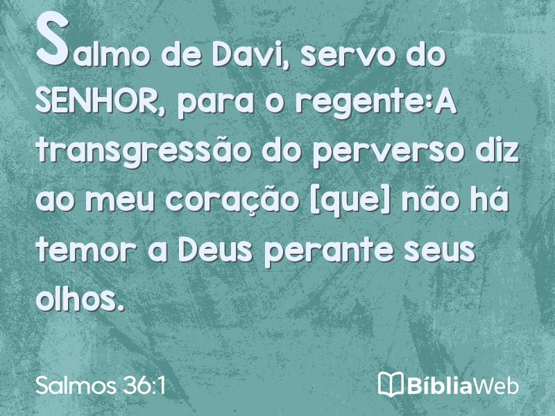 Salmos 36:1 em imagem para compartilhar