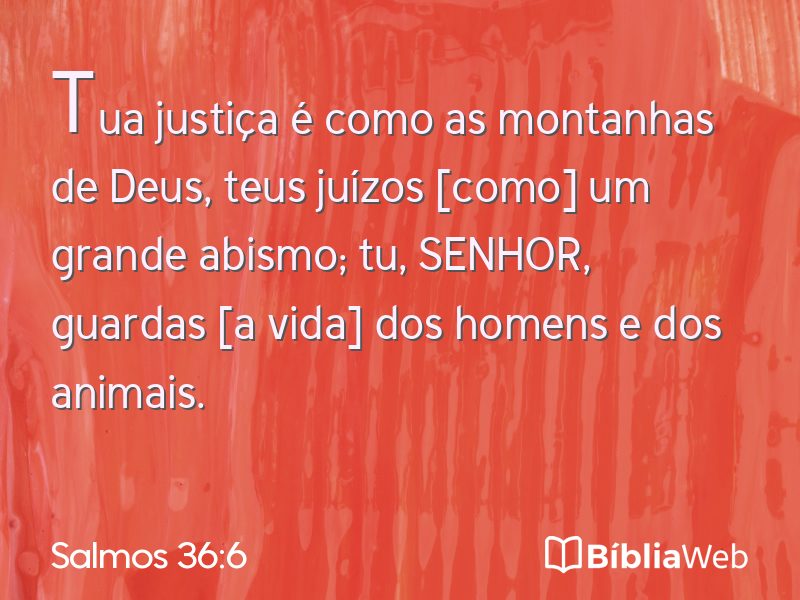 Salmos 36:6 em imagem para compartilhar