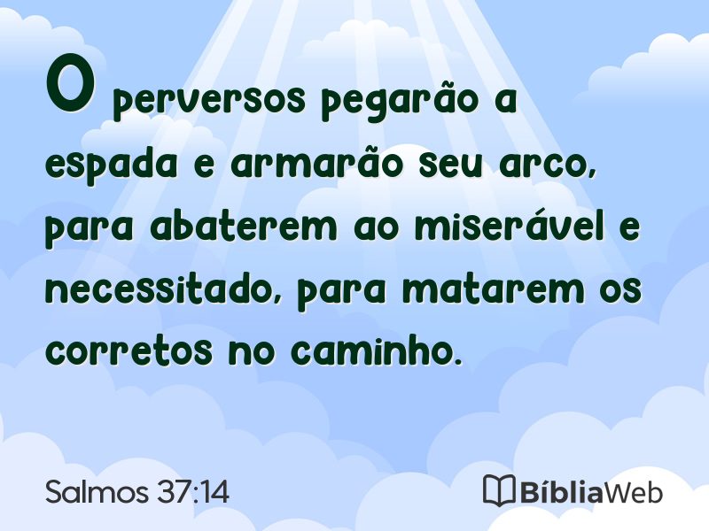 Salmos 37:14 em imagem para compartilhar