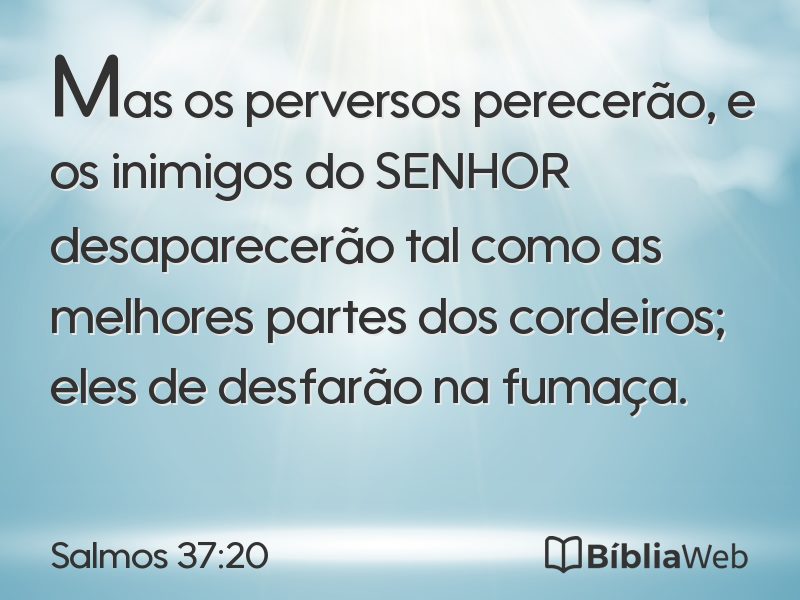 Salmos 37:20 em imagem para compartilhar