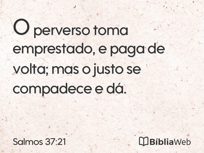 Salmos 37:21 em imagem para compartilhar