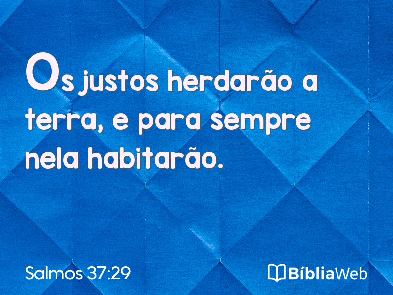 Salmos 37:29 em imagem para compartilhar