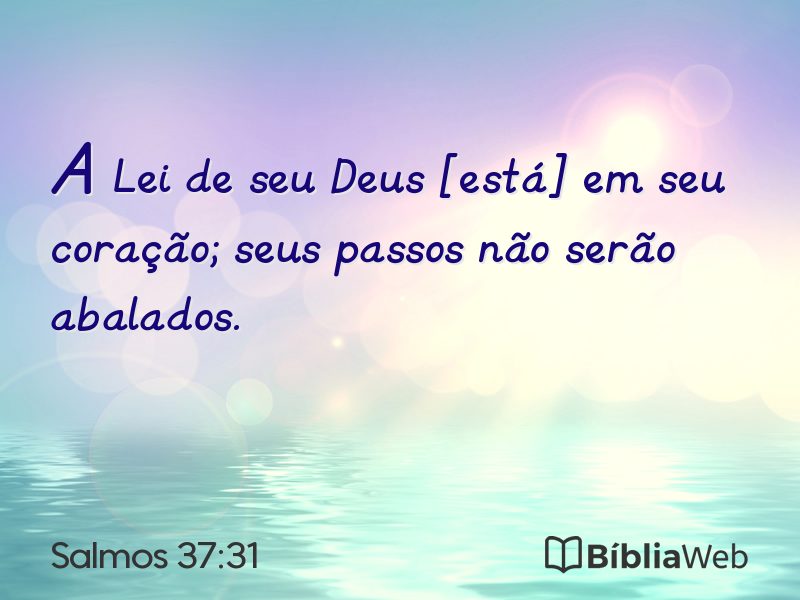 Salmos 37:31 em imagem para compartilhar