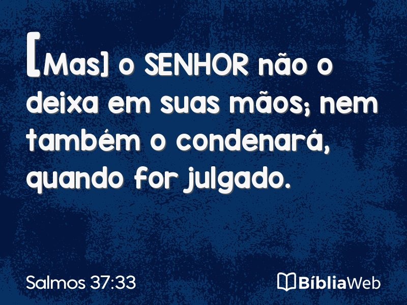 Salmos 37:33 em imagem para compartilhar