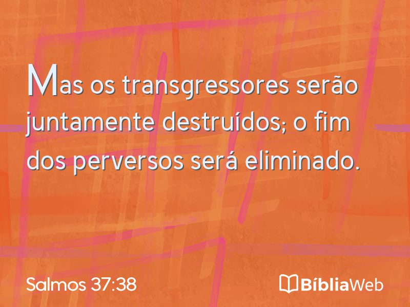 Salmos 37:38 em imagem para compartilhar