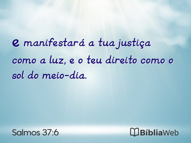 Salmos 37:6 em imagem para compartilhar