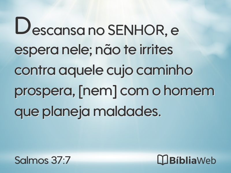 Salmos 37:7 em imagem para compartilhar