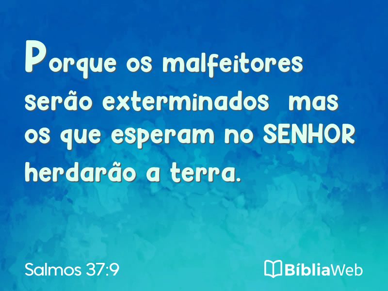 Salmos 37:9 em imagem para compartilhar