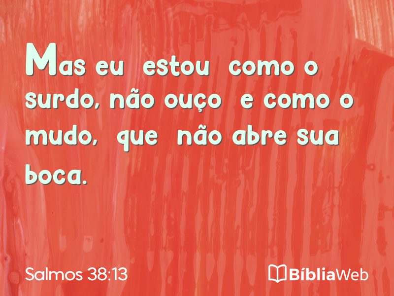 Salmos 38:13 em imagem para compartilhar