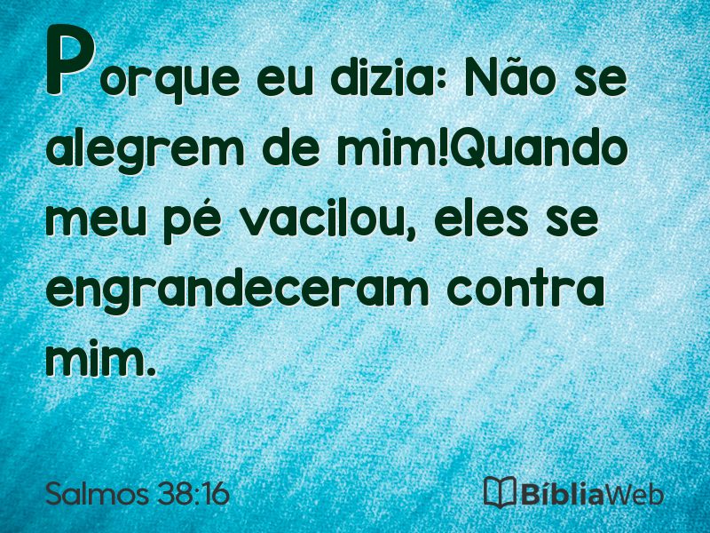 Salmos 38:16 em imagem para compartilhar
